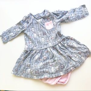 Gymboree | Bunny Long Sleeve Play Dress & Bloomers